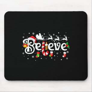 Frohe Weihnachten glauben in Santa Claus Familie P Mousepad