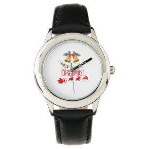 Frohe Weihnachten – Glocken & Weihnachtsschlitten Armbanduhr