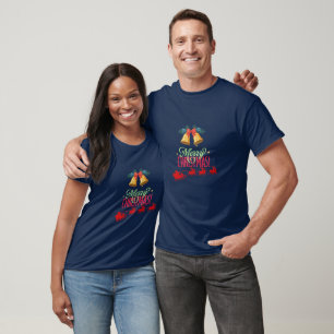 Frohe Weihnachten – Glocken & Weihnachtsschlitten  T-Shirt