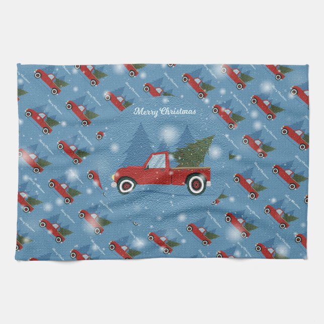 Frohe Weihnachten Glück Bestes Geschenk Geschirrtuch (Horizontal)