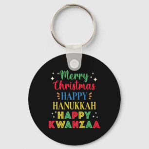 Frohe Weihnachten Glück Hanukkah Happy Kwanzaa 9 Schlüsselanhänger