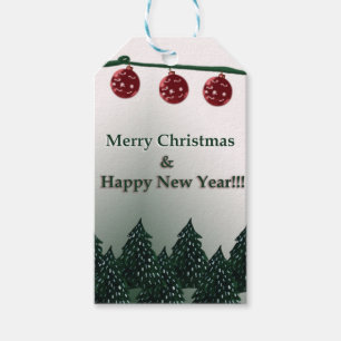 Frohe Weihnachten, Glück im neuen Jahr Geschenkanhänger