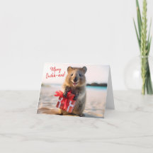 Frohe Weihnachten Glück lächelnd Quokka Selfie -