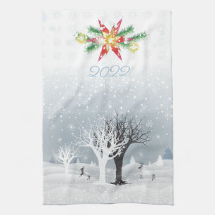 Frohe Weihnachten & Glück Neues Jahr! 2022 XMAS S Geschirrtuch