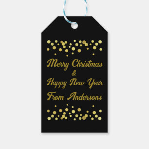 Frohe Weihnachten & Glück Neues Jahr Custom Gesche Geschenkanhänger