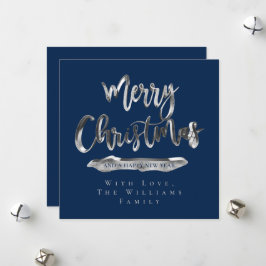 Frohe Weihnachten Glück Neues Jahr Elegant Navy Bl