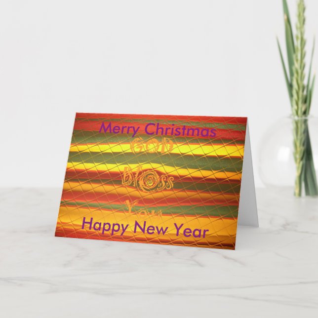 Frohe Weihnachten Glück & Neues Jahr Gott segne Si (Vorderseite)