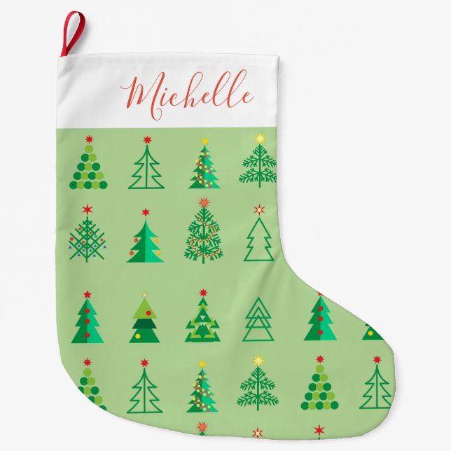 Frohe Weihnachten & Glück Neues Jahr! Ornaments Großer Weihnachtsstrumpf (Vorderseite)