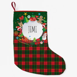 Frohe Weihnachten & Glück Neues Jahr! Schottland M Kleiner Weihnachtsstrumpf