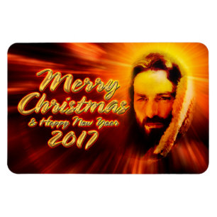 Frohe Weihnachten Glück Neujahr 2017 Jesus Magnet