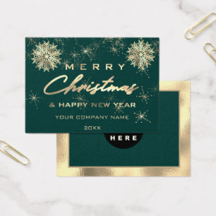 Frohe Weihnachten Glück Neujahr Gold-Logo einfügen