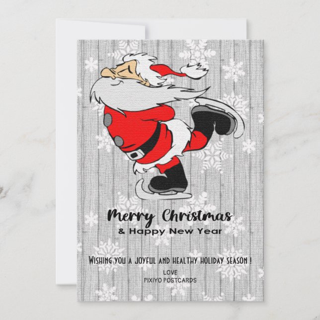Frohe Weihnachten & Glück Neujahr Grußkarte (Vorderseite)