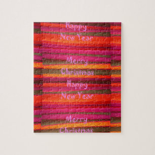 Frohe Weihnachten Glück Neujahr Leinwand Farbgesta