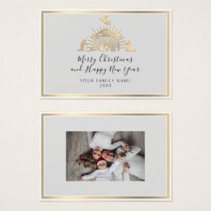 Frohe Weihnachten Glück Neujahr Name Custom Foto