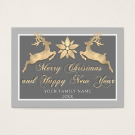 Frohe Weihnachten Glück Neujahr Name Foto Grau