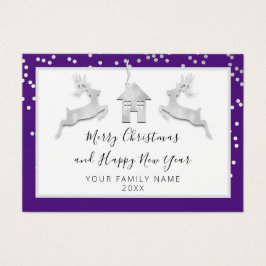 Frohe Weihnachten Glück Neujahr Name Lila Weiß