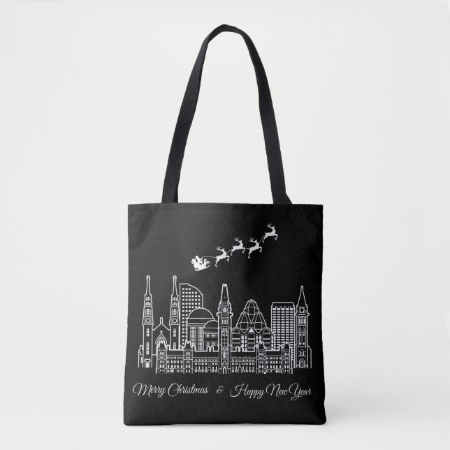 Frohe Weihnachten Glück Neujahr Ottawa Kanada Tasche (Vorderseite)
