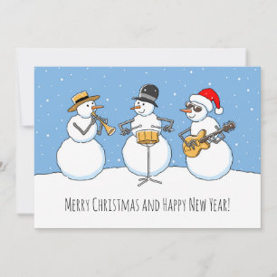 Frohe Weihnachten Glück Neujahr Snowman Jazzband