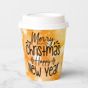 Frohe Weihnachten Glück Neujahr T - Shirt Pappbecher