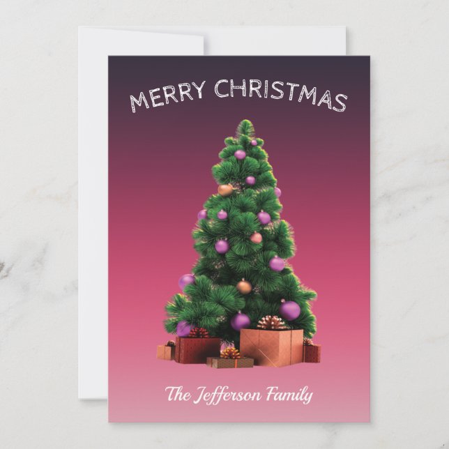 Frohe Weihnachten Glück Neujahr Urlaub einfach Karte (Vorderseite)
