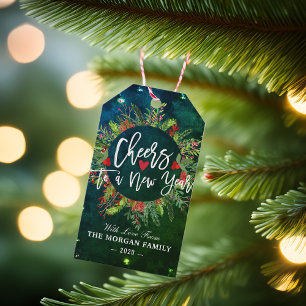 Frohe Weihnachten Glück Neujahr Weihnachten Weihna Geschenkanhänger