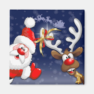 Frohe Weihnachten Glück Weihnachten und Reindeer Magnet