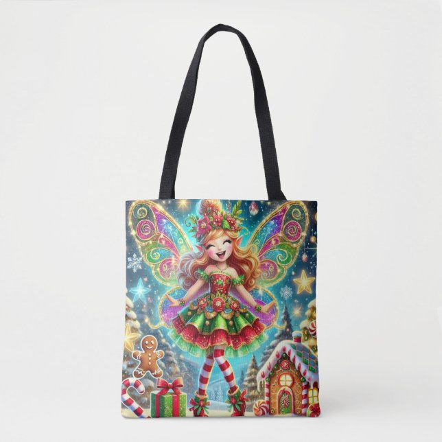 Frohe Weihnachten glücklich Fairy Magic Tasche (Vorderseite)
