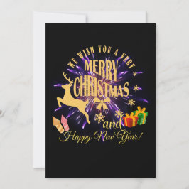 Frohe Weihnachten glücklich Neues Jahr Einladung