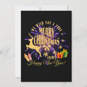 Frohe Weihnachten glücklich Neues Jahr Einladung