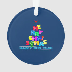 Frohe Weihnachten glücklich Neues Jahr Ornament