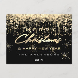 Frohe Weihnachten glücklich Neues Jahr Schwarze go Postkarte