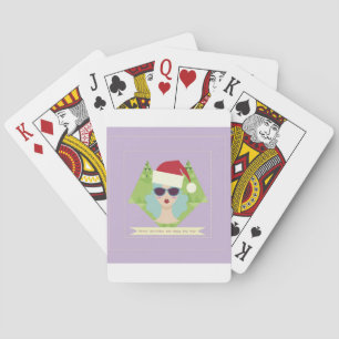Frohe Weihnachten glücklich neues Jahr Spielkarten