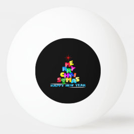 Frohe Weihnachten glücklich Neues Jahr Tischtennisball