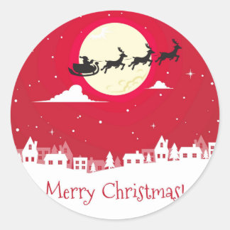 Frohe Weihnachten glücklich Neujahr Aufkleber