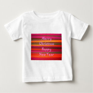 Frohe Weihnachten glücklich Neujahr Farbgestaltung Baby T-shirt
