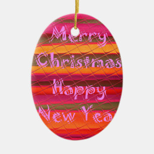 Frohe Weihnachten glücklich Neujahr Farbgestaltung Keramik Ornament