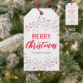 Frohe Weihnachten/glückliche Feiertage - Geschenk Geschenkanhänger