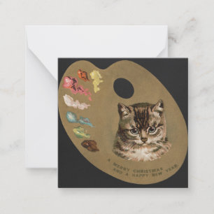 Frohe Weihnachten/glückliche Feiertage Katze Mitteilungskarte