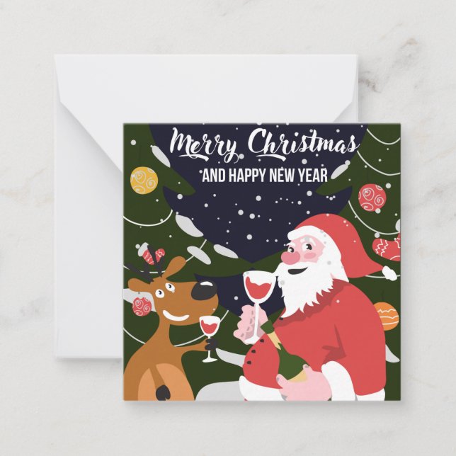Frohe Weihnachten/glückliche Feiertage Mitteilungskarte (Vorderseite)