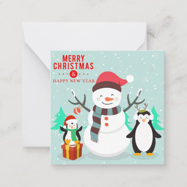 Frohe Weihnachten/glückliche Feiertage Mitteilungskarte (Vorderseite)
