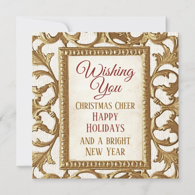 Frohe Weihnachten glückliche Feiertage Neujahr Gol (Vorderseite)