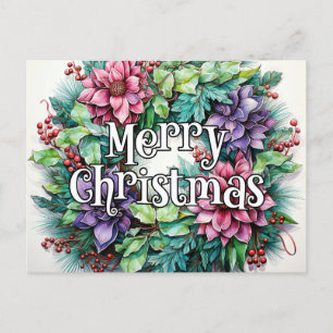Frohe Weihnachten glückliche Ferien, alle Postkarte