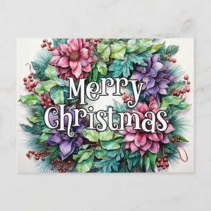 Frohe Weihnachten glückliche Ferien, alle Postkarte