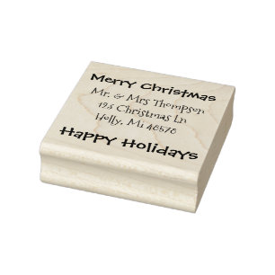 Frohe Weihnachten, glückliche Ferien Gummistempel