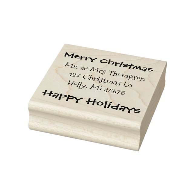 Frohe Weihnachten, glückliche Ferien Gummistempel (Stempel)