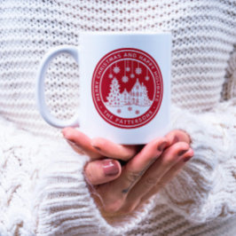 Frohe Weihnachten glückliche Ferien Winter Persona Kaffeetasse