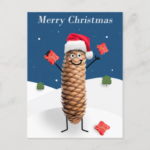 Frohe Weihnachten glückliche Pine Cone in Weihnach