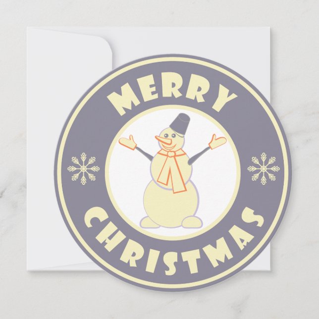 Frohe Weihnachten glückliche Snowman berühmten Kaf (Vorderseite)