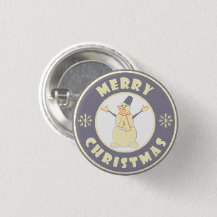 Frohe Weihnachten glückliche Snowman berühmten Kaf Button