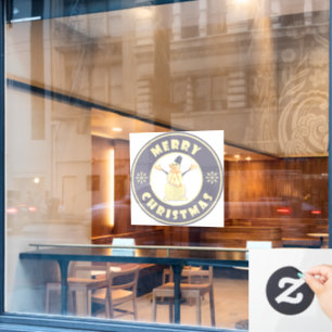 Frohe Weihnachten glückliche Snowman berühmten Kaf Fensteraufkleber